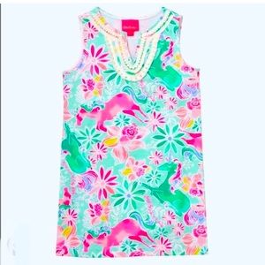 Lilly Pulitzer Mary’s wish unicorn print dress, size L 8-10, worn once.